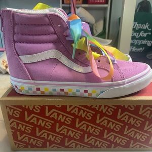 Vans Sk8-Hi Zip rainbow lace / orchid size 3